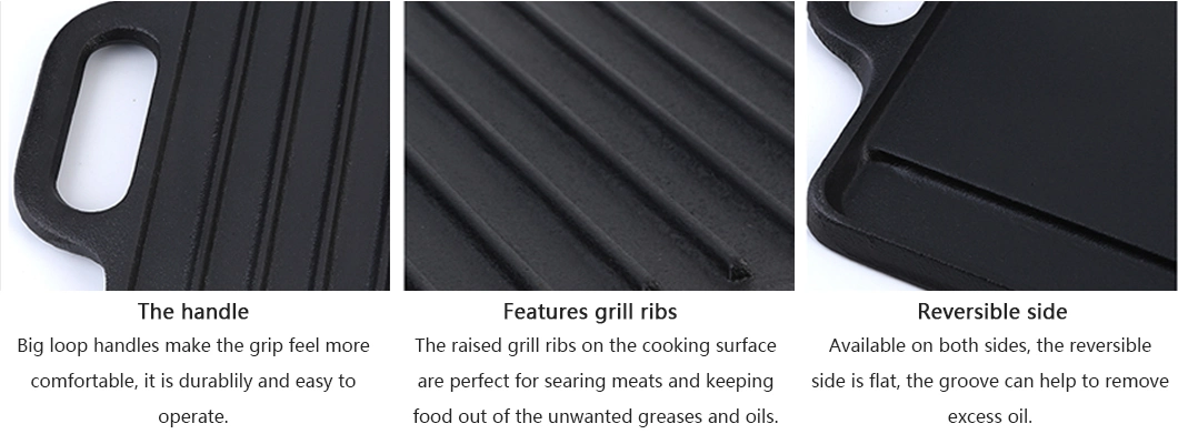 Cast Iron BBQ Grills Griddle Pan for Roast