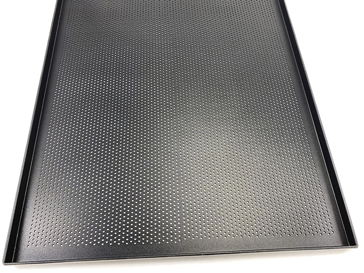 Custom 400*720mm Large Heavy Duty Aluminium Metal Perforated Non Stick Bread Cookies Cake Baking Sheet Oven Pan