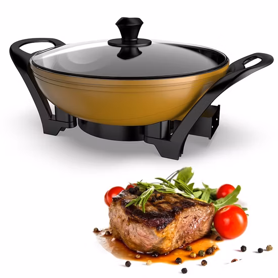 Korean BBQ Grill Electric Indoor Cheese Griddle Electric Grill Kitchen Appliances Table Grill Pan with Glass Lid